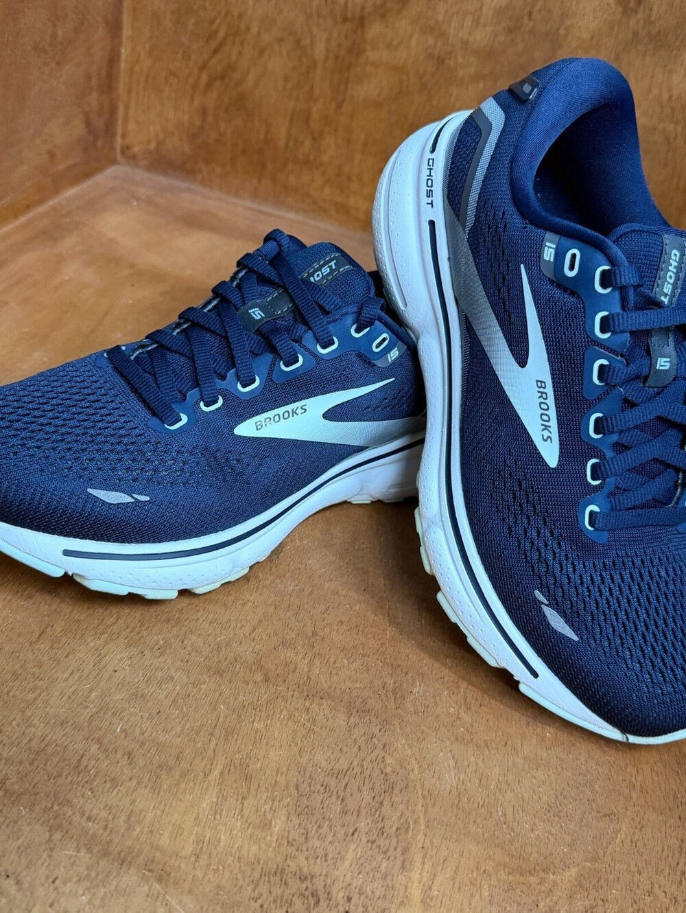 Brooks Ghost 15 Running Shoes Womens Size 7 B Peacoat Blue 1203801B450 Sneakers